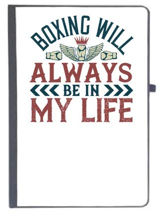 UDNAG Ruled Notebook Diary 'Boxing | Boxing Will Always be in My Life', [A5 80Pages 80GSM]