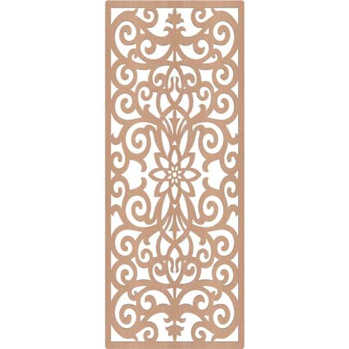 Image of Buel Decorative Pierced Fretwork Wood Wall Panels, 17 3 /8 inchW x 44 3 /8 inchH x 1 /4 inchT, Alder