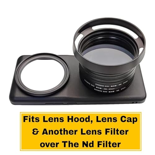 Image of GetZget Phone Case Compatible with Vivo X200 Pro, Camera Lens Cap Cover, Supports 67mm ND Filter Lens & Photography Accessories - Black