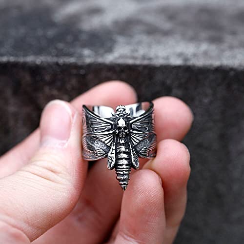 Image of Death Skull Ring for Men Stainless Steel Jewelry Biker Rings Scary Death Ring Skull for Gifts