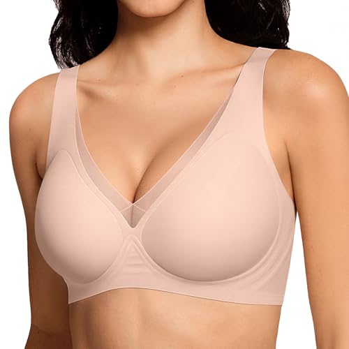 Image of LetsJoli Jelly Bras for Women Lace Deep V Wireless No Underwire Comfortable