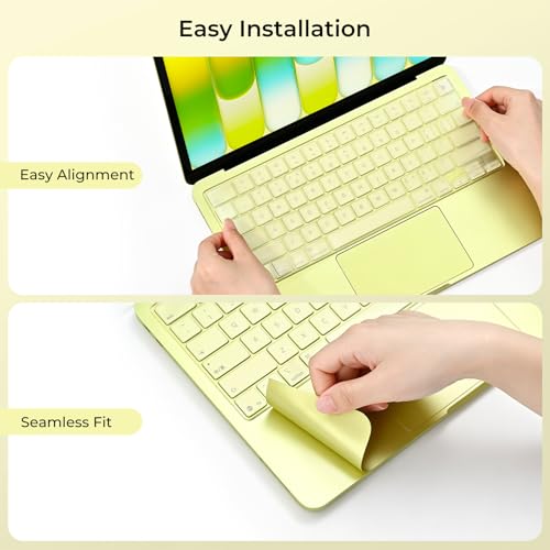 Image of EooCoo Premium Keyboard Cover Skin Protector, Laptop Accessories Compatible with MacBook Neo 13 inch 2026 with A18 Pro Chip A3404, Mac Neo Skin Sticker Scratch-Resistant & TPU Keyboard Cover, Citrus