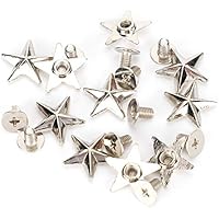30 juegos de tachuelas de estrella de Metal formas de estrella de plata remaches de Metal Punk Rock artesanía ropa de cuero picos ropa decoración de estilo Punk