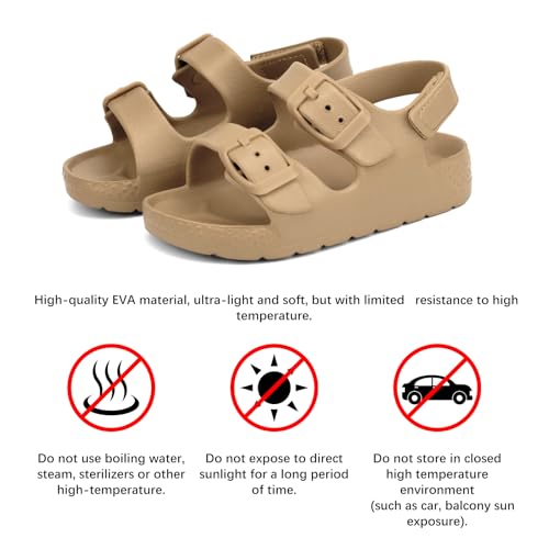 Image of ChayChax Toddler Boys Girls Double Buckle Sandals Children's Adjustable Back Strap Water Sandal