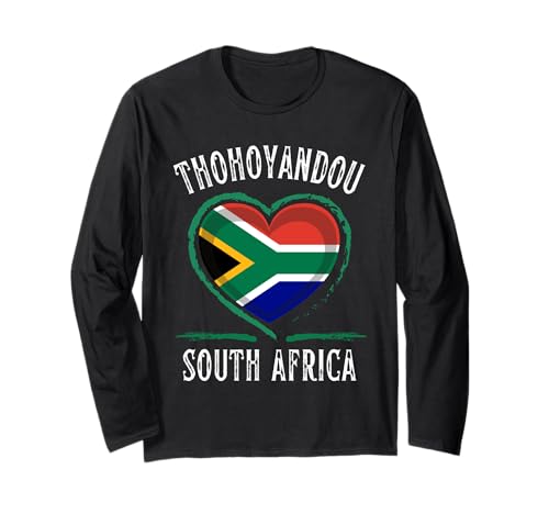 South Africa Flag Heart Thohoyandou City Manga Larga