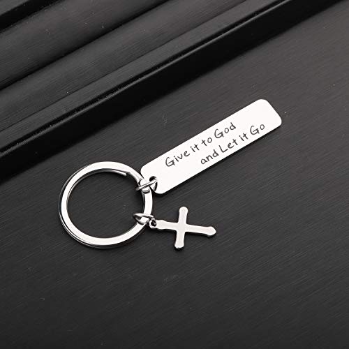 Adult Baptism Gift Confirmation Gift Give It To God And Let It Go Keychain3