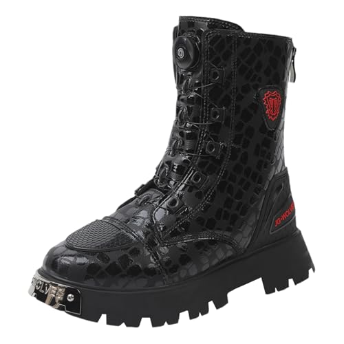 Yummsion Botas Moto Mujer,Zapatos para Motociclistas Antideslizante,Zapatillas De Motocross Impermeable,Antideslizante,Transpirable,Impermeable,Adecuado para Carretera Y Carreras