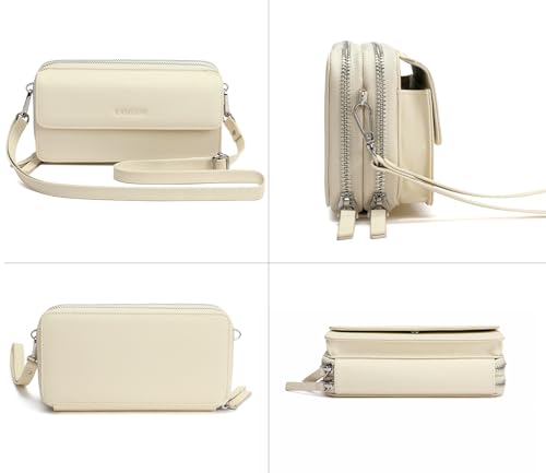 Image of Lanyani RFID Crossbody Wallet Wristlet Purse with Phone Pocket For Women Vegan Leather