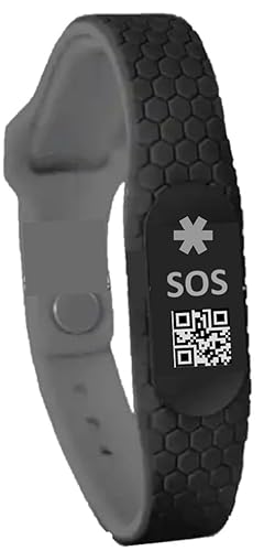 Silincode Qr SOS originele armband, fit, myid, fitness, training, fysieke beweging, sport, noodgevallen, ongevallen of medische hulp, om je medische geschiedenis en familiecontacten te informeren.