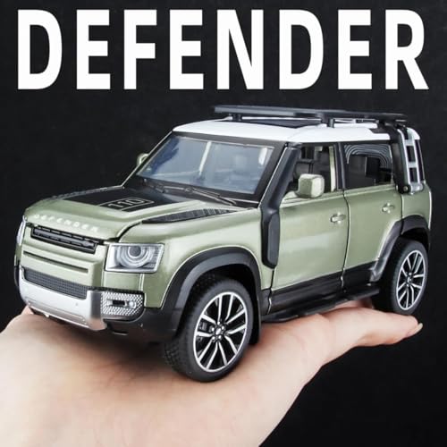 Image of WORSHIPER 1:32 Scale Defender of Land Rovero Diecast Model Car � Pull Back SUV Toy with Openable Doors, Lights & Sound � Autobahn Polizei Series (Multicolour)