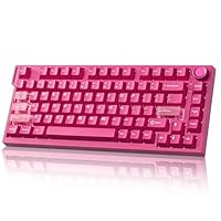 YUNZII RT75 PRO Wireless Gaming Keyboard,Hall Effect Mechanical Rapid Trigger Magnetic Keyboard Bluetooth/USB-C/2.4G 8KHz Polling Rate &128K Scan,RGB Backlit,TGL/SOCD/DKS/MT (Pink, Outemu Red Switch)