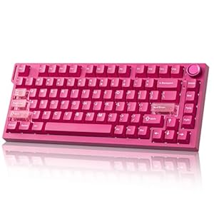 YUNZII RT75 PRO Wireless Gaming Keyboard,Hall Effect Mechanical Rapid Trigger Magnetic Keyboard Bluetooth/USB-C/2.4G 8KHz Polling Rate &128K Scan,RGB Backlit,TGL/SOCD/DKS/MT (Pink, Outemu Red Switch)