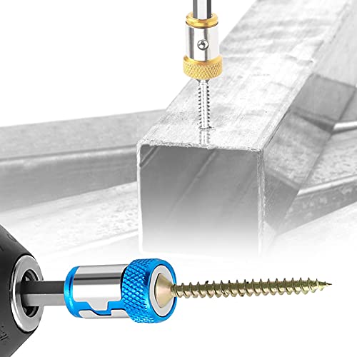 Kigauru 6 Pieces Bit Magnetizer Ring Magnetic Screw Holder Rings 1/4 Inch Hex Shank Carbon Steel Electric Drill And Hand Tools Screwdriver Driver Bits Magnetizer Bits Tool Attachment #TOP6