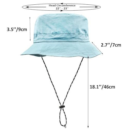 Image of woogwin Waterproof Bucket Rain Hat with Chin Strap Quick Dry Packable Boonie Sun Hat Safari Hat UV Protection
