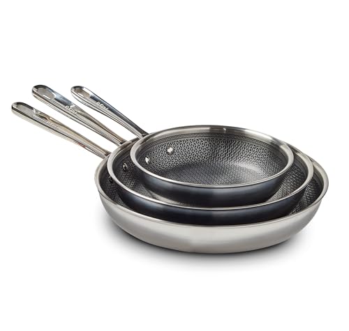 T-fal-HybridMesh-Tri-Ply-Stainless-Steel-3-Piece-Cookware-Set-8-1025-and-12-Inch-Induction-Oven-Safe-500F-Metal-Utensil-Safe-Platinum-Non-Stick-Pots-and-Pans-Set-Dishwasher-Safe-SilverBlack T fal HybridMesh Tri Ply Stainless Steel 3 Piece Cookware Set 8 1025 and 12 Inch Induction Oven Safe 500F Metal Utensil Safe Platinum Non Stick Pots and Pans Set Dishwasher Safe SilverBlack