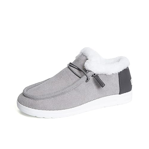 Women's Winter Warm Shoes Fleece Lined Boat Shoe Slip On Comfort Shoes Womens Lace Up Loafers Flats Shoes Women's Casual Shoes