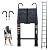 Telescoping Ladder with 2 Detachable Roof Hooks, 16 FT Aluminum Extension Ladder Step Ladders Loft Ladder Attic Ladder Collapsible Ladders for Home, Multi-Purpose Telescopic Ladder, 330 lb Capacity
