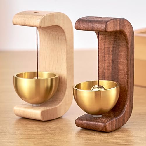 Image of Artisan Shopkeepers Bell Doorbell for Door Opening, Magnetic Wood Wind Chime for Door Garden Restaurant Room