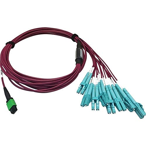 Tripp Lite 400Gb Ethernet Fiber Optic Cable, Multimode 50/125 Om4 Cable, Plenum Rated Breakout, 16F Mtp/Mpo-Apc To 8X Lc Duplex (F/M), 3M, Magenta (N846D-03M-16Emg) #TOP17