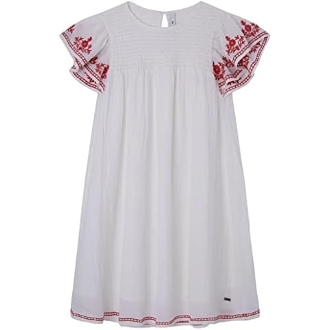 Pepe Jeans Girl's Godiva White Dress Cover