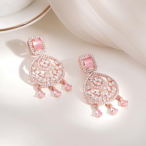 Image of Rubans Chandelier Earrings Traditional Festive Jewellery Gift for Women & Girls