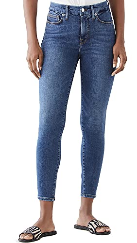 Good American Women's Good Legs Crop Extreme V Jeans
