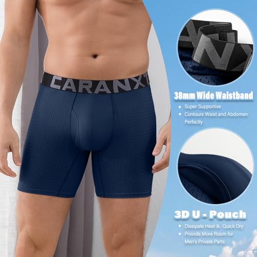 Mens Underwear Boxer Briefs Soft Comfortable Micro Modal Breathable with Fly Performance Boxer Briefs for Men3