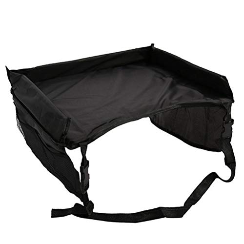 Garosa Tragbare Baby-Autositzschale Palette Wasserdichter Kinderwagen Kinderspielzeug Essenshalter Schreibtisch Kindertisch Kinderreiseschreibtisch Unverzichtbares Zubehör für (Schwarz)