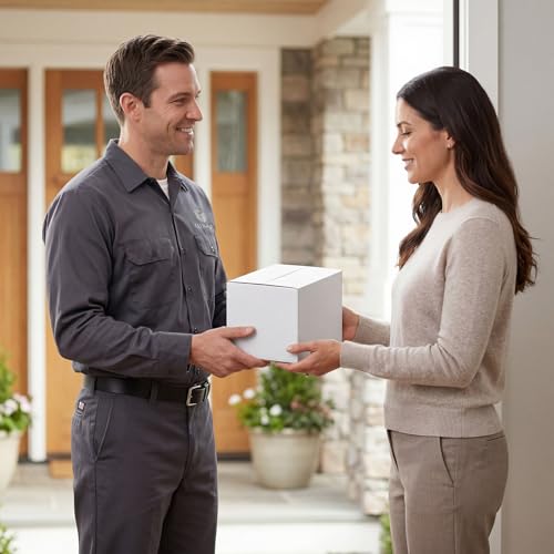Image of HORLIMER 8x6x6 Shipping Boxes Set of 40, White Corrugated Cardboard Mailer Box for Packing Small Business