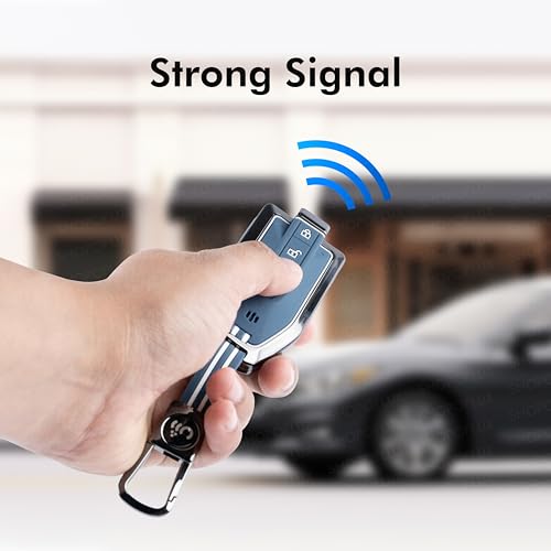 Image of SHOPOFLUX Metal Key Cover Compatible with Mahindra BE 6, XEV 9 EV, XUV 7XO Smart Key (Metal Silicone Blue)