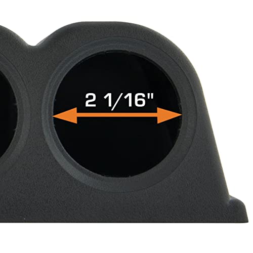Glowshift Universal Black Quad Gauge Console Dashboard Pod - Fits Any Make/Model - Abs Plastic - Mounts (4) 2-1/16" (52Mm) Gauges To Vehicle's Dash #TOP3