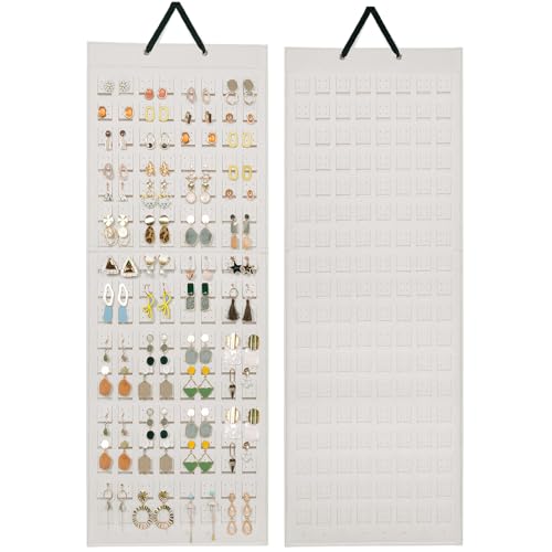 Lolalet Organizador de Pendientes Colgantes, Soporte de Aretes para Colgar en Pared para Mujeres y Chicas con Capacidad para hasta 304 pares de Pendientes -Crema