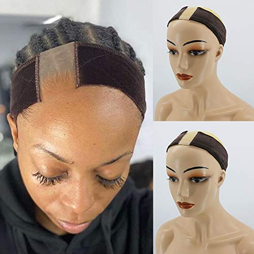 Jessica Hair Lace Wig Grip Velvet Comfort Adjustable Elastic Wig Band for Lace Wigs and Frontal With Swiss Lace For Seamless Transition(Chocolate Brown Color)
