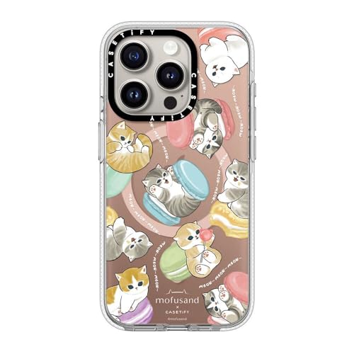 CASETiFY �N���A MagSafe�Ή� iPhone 15 Pro �P�[�X [���΂݂ɂ����f�� / 2m����̗����������N���A / Mofusand] - �N���A - Do Nothing or Macaroon