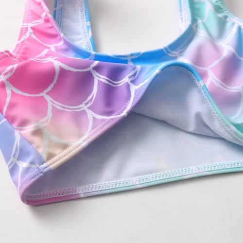 Image of DXTON Girls Summer Swimsuit Beach Sport One Pieces Ruffled Tankini Cartoon Bathing Suit Swimwear
