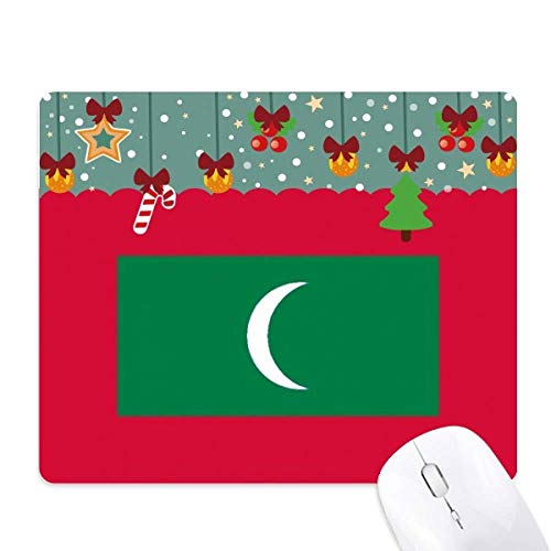 Tapis de souris drapeau Maldives tapis de bureau antidérapant caoutchouc