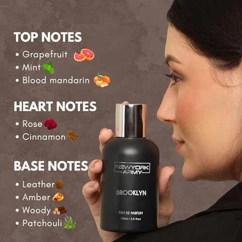 Image of Luxury Brooklyn Unisex Perfume | Eau de Parfum 100ml | Mint, Rose & Patchouli | Citrus, Spicy, Woody Premium Fragrance | Long Lasting Perfume for Man and Woman