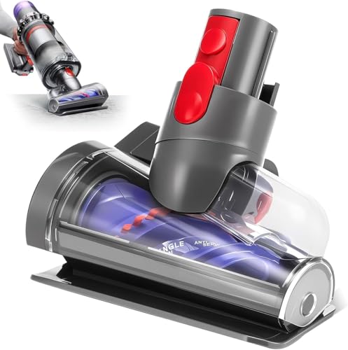 Mini Brosse Turbine Électrique Compatible avec Dyson V7 V8 V10 V11 V15 SV10 SV11 SV12 SV14, Conception Spirale pour Prévenir les Enchevêtrements de Cheveux, Élimine...