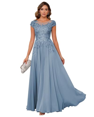 AKLASU Chiffon Mother of The Bride Dresses for Wedding A