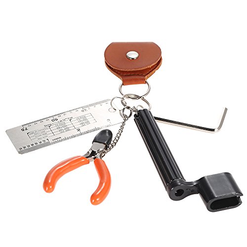 KKmoon 5-em-1 Guitarra Kit Acessórios Kit de Ferramentas de Configuração Corda de Enrolador Ponte Pi