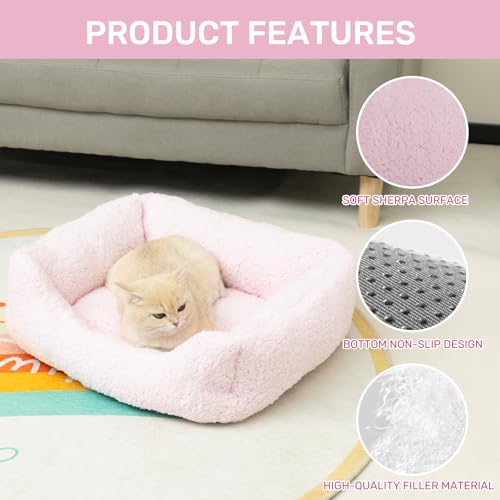 Hollypet Rectangle Pet Bed Sherpa Fleece Dog Bed thumb #1