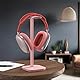 doenci Headset Halterung, Kopfhörer Ständer für Alle Over Ear Bluetooth Kopfhörer, Universal Kopfhörer Halter mit Gewichtete Basis + Aluminiumrohr, Gaming Headset Halter Schreibtisch Zubehör (Rosa)