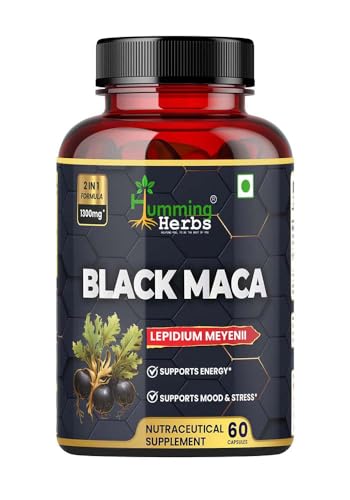Humming Herbs Black Maca Root Extract 1300mg – Boosts Energy & Stamina, Supports Mood & Hormonal Balance – Men’s & Women’s Health Supplement Humming Herbs Black Maca Root Extract 1300mg – Boosts Energy & Stamina, Supports Mood & Hormonal Balance – Men’s & Women’s Health Supplement