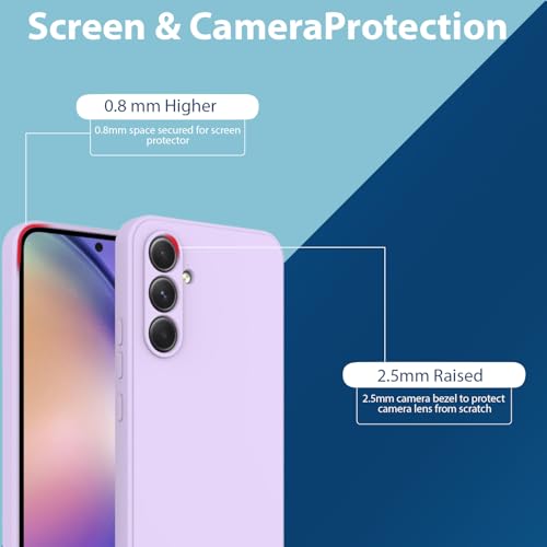 Image of LIRAMARK Liquid Silicone Soft Back Cover Case for Samsung Galaxy S26 5G| Soft Micro-Fibre Lining Inside | Camera Protection Bump (Lavender)