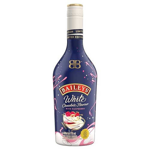 Baileys White Chocolate Flavour with Raspberry Liqueur | 17% vol | 50cl | Blend of Irish Cream | White Chocolate Flavour & Sweet Tartness of Raspberries | Enjoy Over Ice or in Cocktails