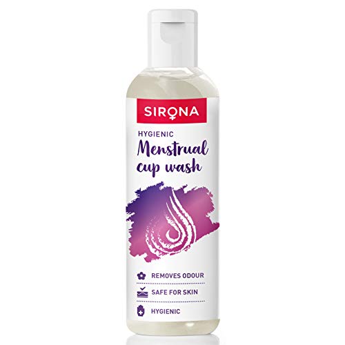 Sirona Menstrual Cup Wash - 100 ml (Fl Oz. 3.38) with Rose Scent for Hygienic Washing of Your Menstrual Cup | Paraben & Sulphate Free
