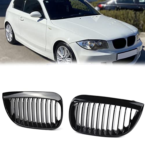 Parrillas carreras negro brillante de un listón para BMW Serie 1 E87: estilo urbano