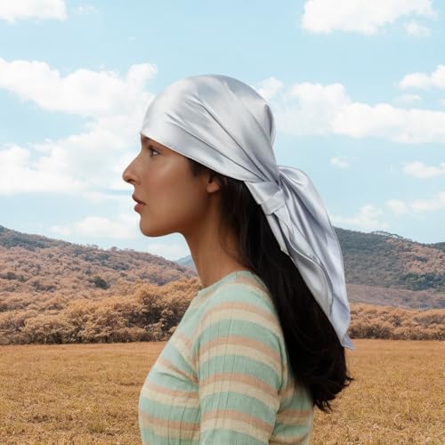 Women Head Hair Scarf Like Satin Silk Scarfs Sleeping Hair Wrapping Night 27.5