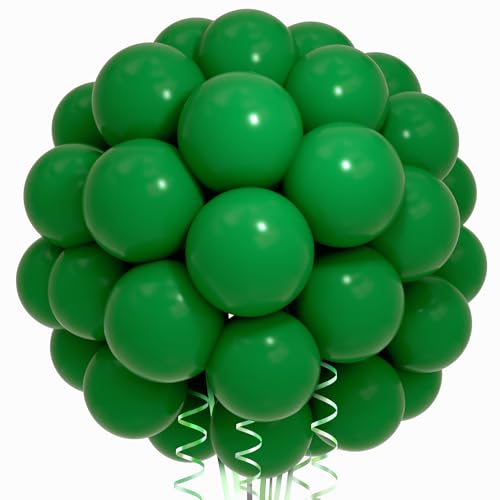 Image of Green Balloons Birthday Party Balloons - 100 Pack Balloon 12 inch for Christmas Green Themed Wedding Graduation Birthday Party Backdrop Decorations