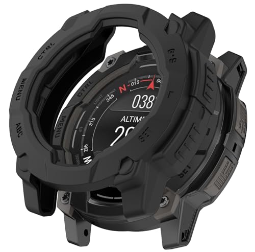 SHEAWA for GarminK[~ Instinct 3 50mm P[X Jo[ یP[X TPUS یJo[ ϏՌ ANZT[ (ubN)